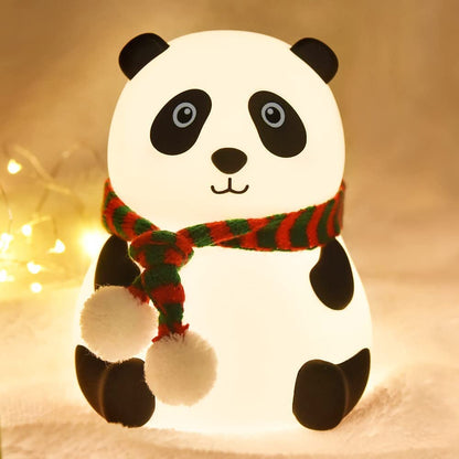 Edgora Silicone Panda Touch Lamp Night Light for Kids Lover Gifts for Teen Girls Boys Nightlight Lamp Cute Aesthetic Baby Room Decor Gifts for Girlfreinds Item with 7 multicolur (Cute Panda)