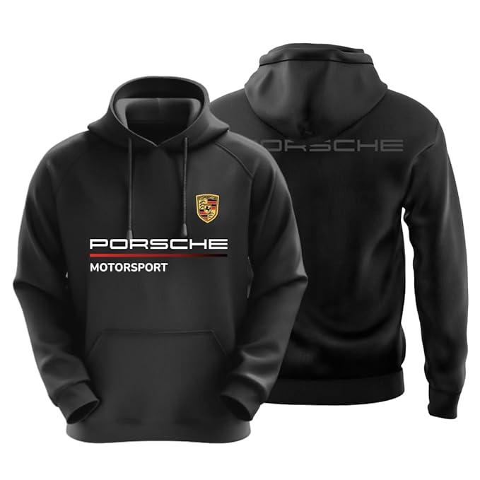 Edgora Motorsport Hoodie for Car Enthusiast for Men & Women Black Hoodie 100% Cotton Car Printed Hoodies.
