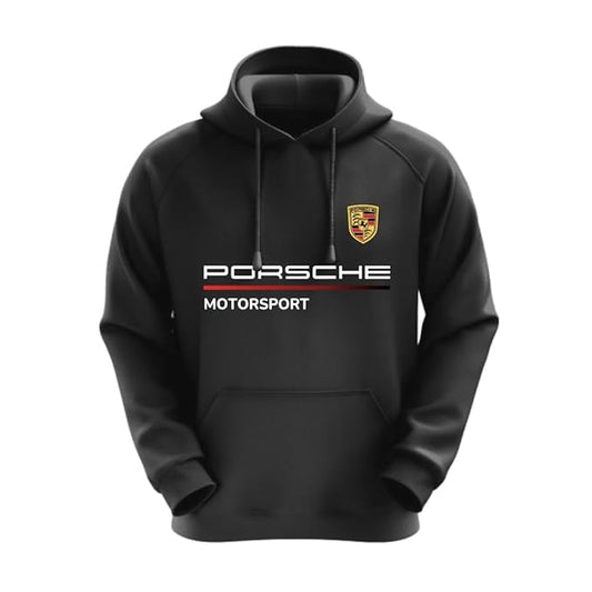Edgora Motorsport Hoodie for Car Enthusiast for Men & Women Black Hoodie 100% Cotton Car Printed Hoodies.
