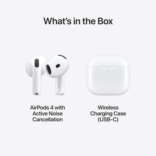 Edgora AirPods 4 Wireless Earbuds, Bluetooth Headphones, with ANC , Adaptive Audio