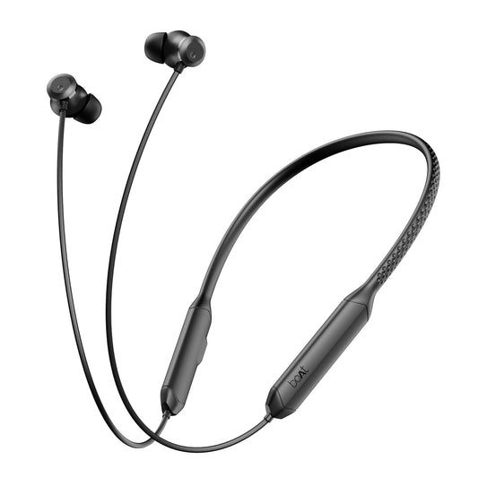 Boat 255 Z Plus, AI-ENx Tech, Spatial Audio, 50HRS Battery, Low Latency Mode, Fast Charge, App Support, IPX4 BT v5.3, Bluetooth Neckband, Wireless with Mic Earphones