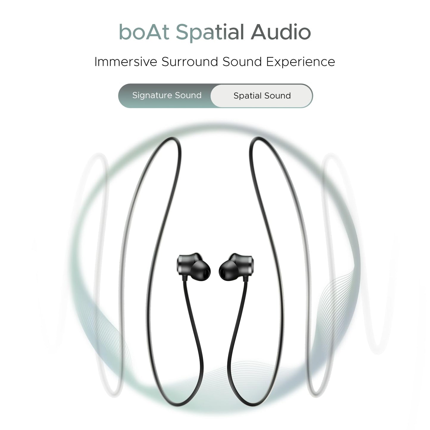 Boat 255 Z Plus, AI-ENx Tech, Spatial Audio, 50HRS Battery, Low Latency Mode, Fast Charge, App Support, IPX4 BT v5.3, Bluetooth Neckband, Wireless with Mic Earphones