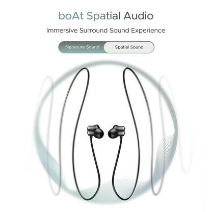 Boat 255 Z Plus, AI-ENx Tech, Spatial Audio, 50HRS Battery, Low Latency Mode, Fast Charge, App Support, IPX4 BT v5.3, Bluetooth Neckband, Wireless with Mic Earphones