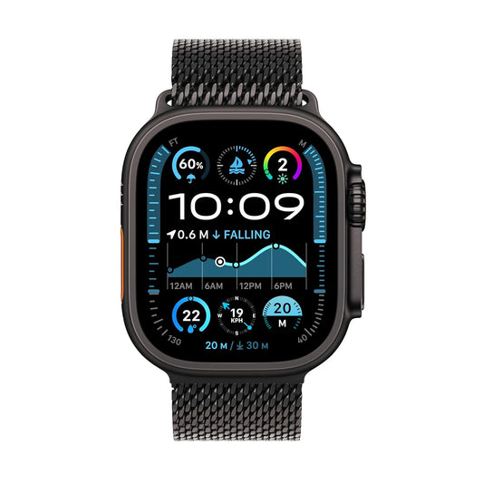 Edgora Apple Watch Ultra GPS + Cellular, 49mm Titanium Case with Green Alpine Loop -Large, Precision dual-frequency