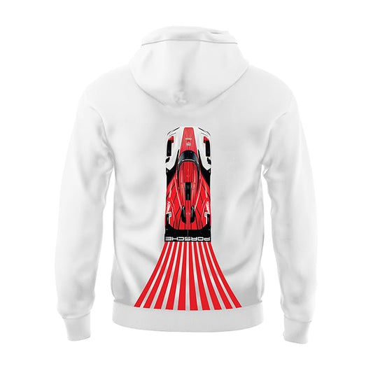 Edgora  Motorsport Hoodie Iconic White Unisex Hoodie Sweatshirt for Car Enthusiast 100% Cotton Hooded Neck Regular Fit Formula One Hoodie