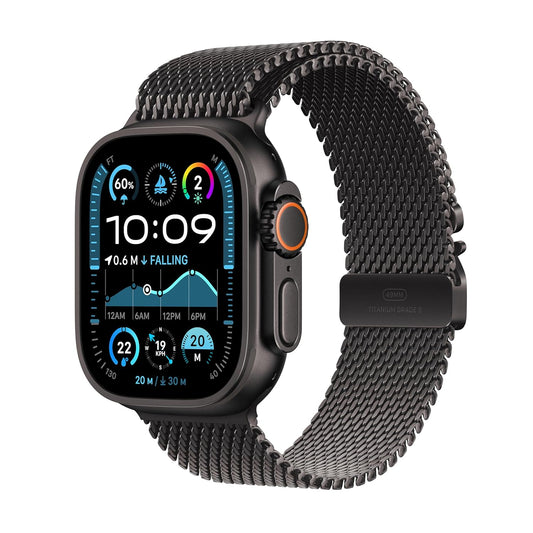 Edgora Apple Watch Ultra GPS + Cellular, 49mm Titanium Case with Green Alpine Loop -Large, Precision dual-frequency